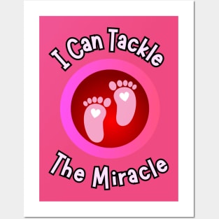 Tiny Footprints of Strength: 'I Can Tackle The Miracle' Tee Posters and Art